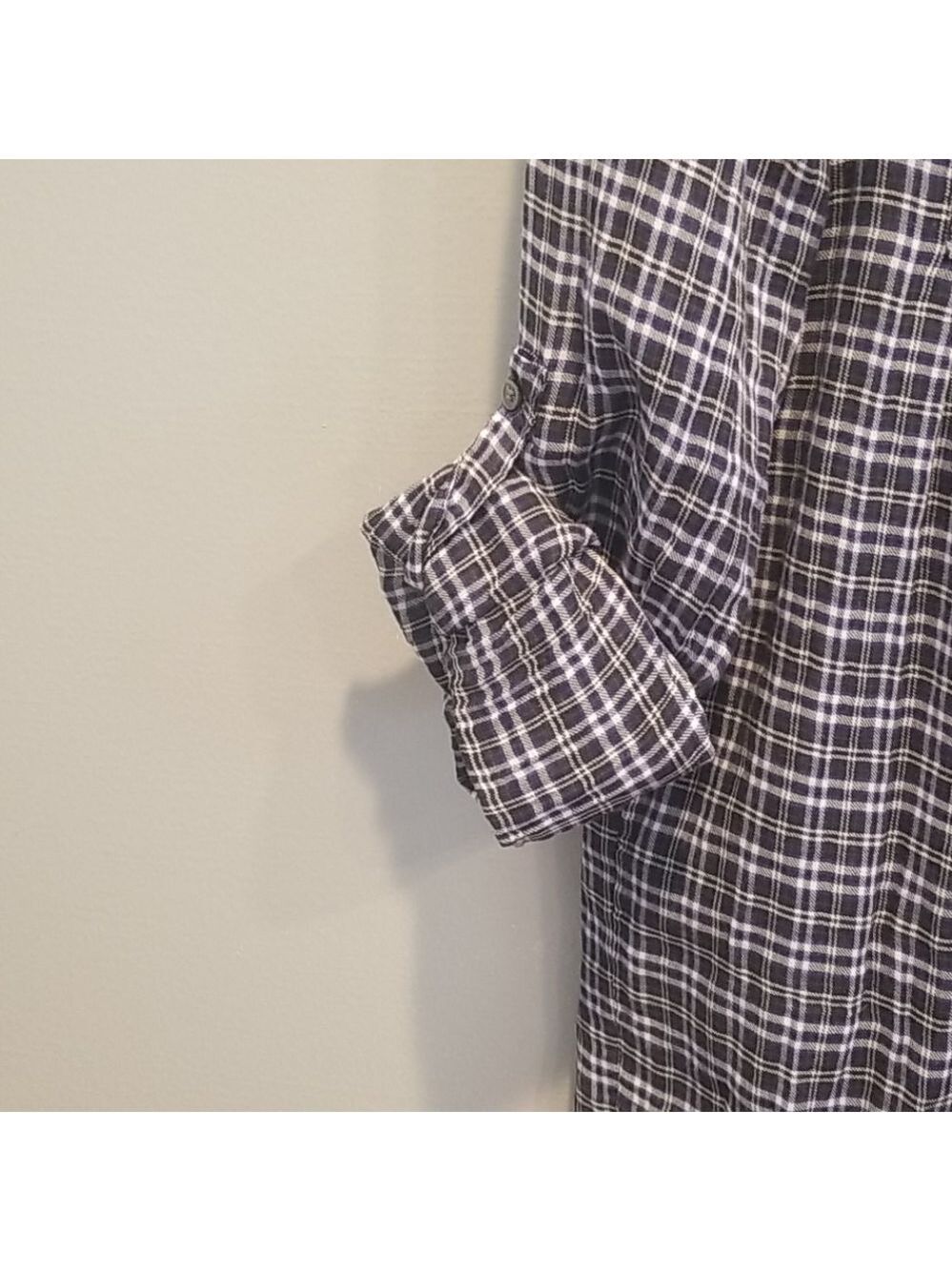 Joie Plaid Cotton Long Sleeve Button Down Shirt - Picture 3 of 8